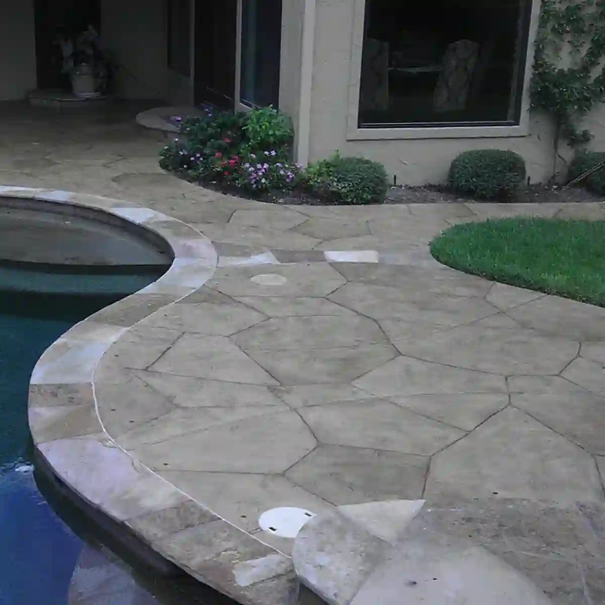 Pool deck concrete