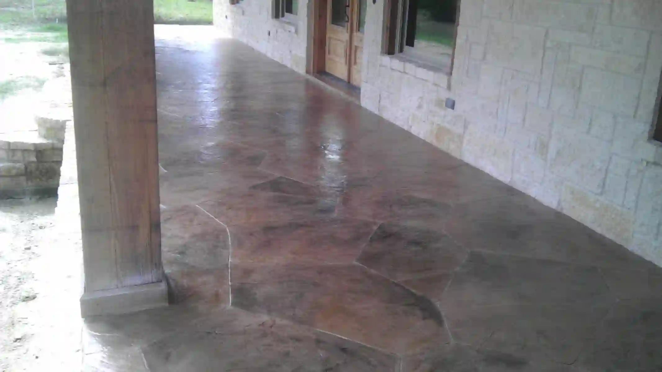 Patio with stamped detail