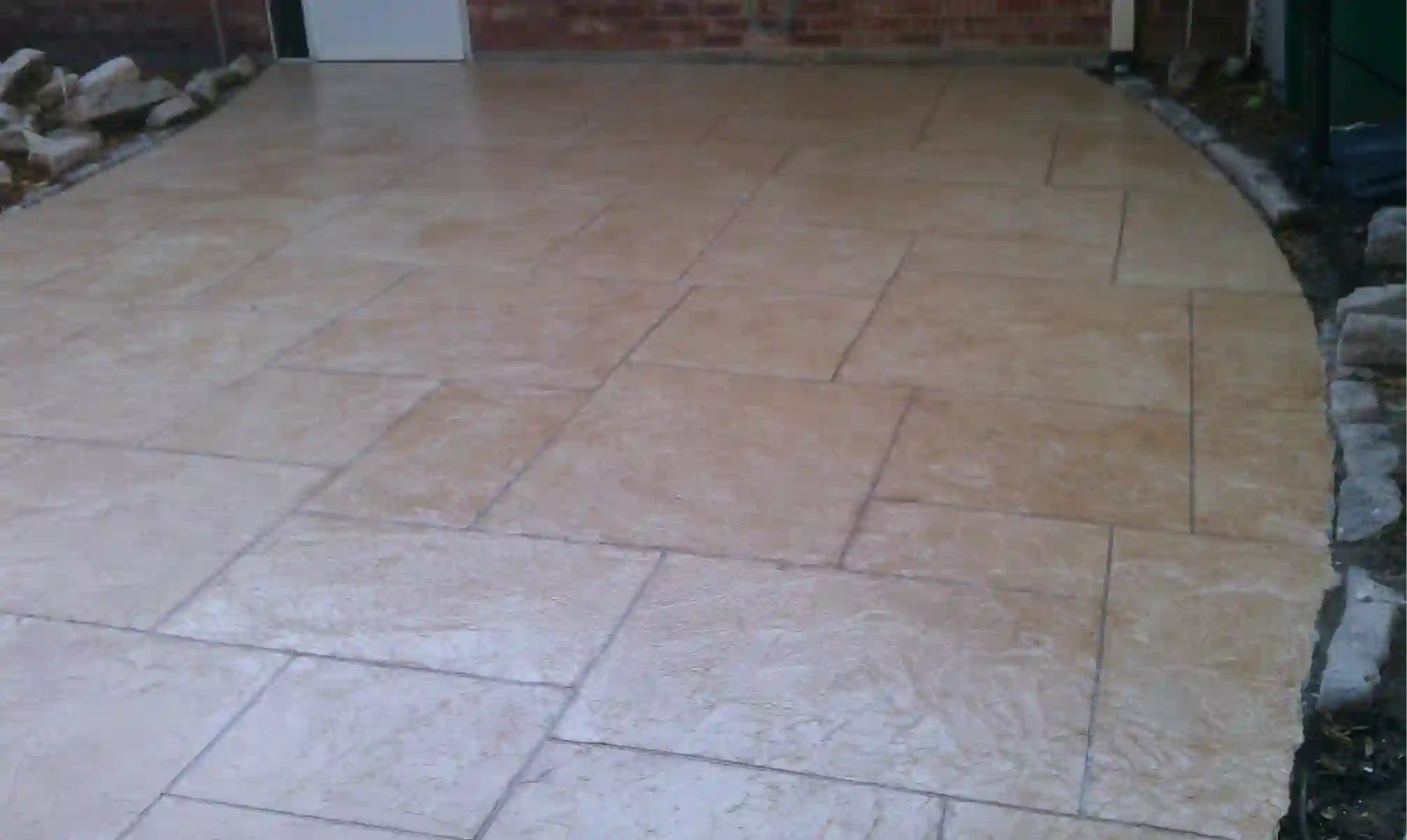 Stamped concrete entry
