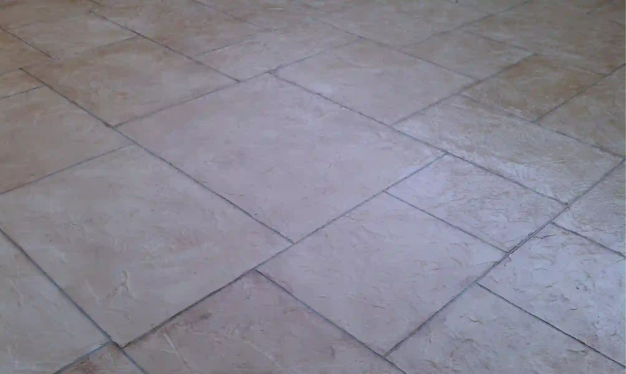 Stamped concrete pool surround