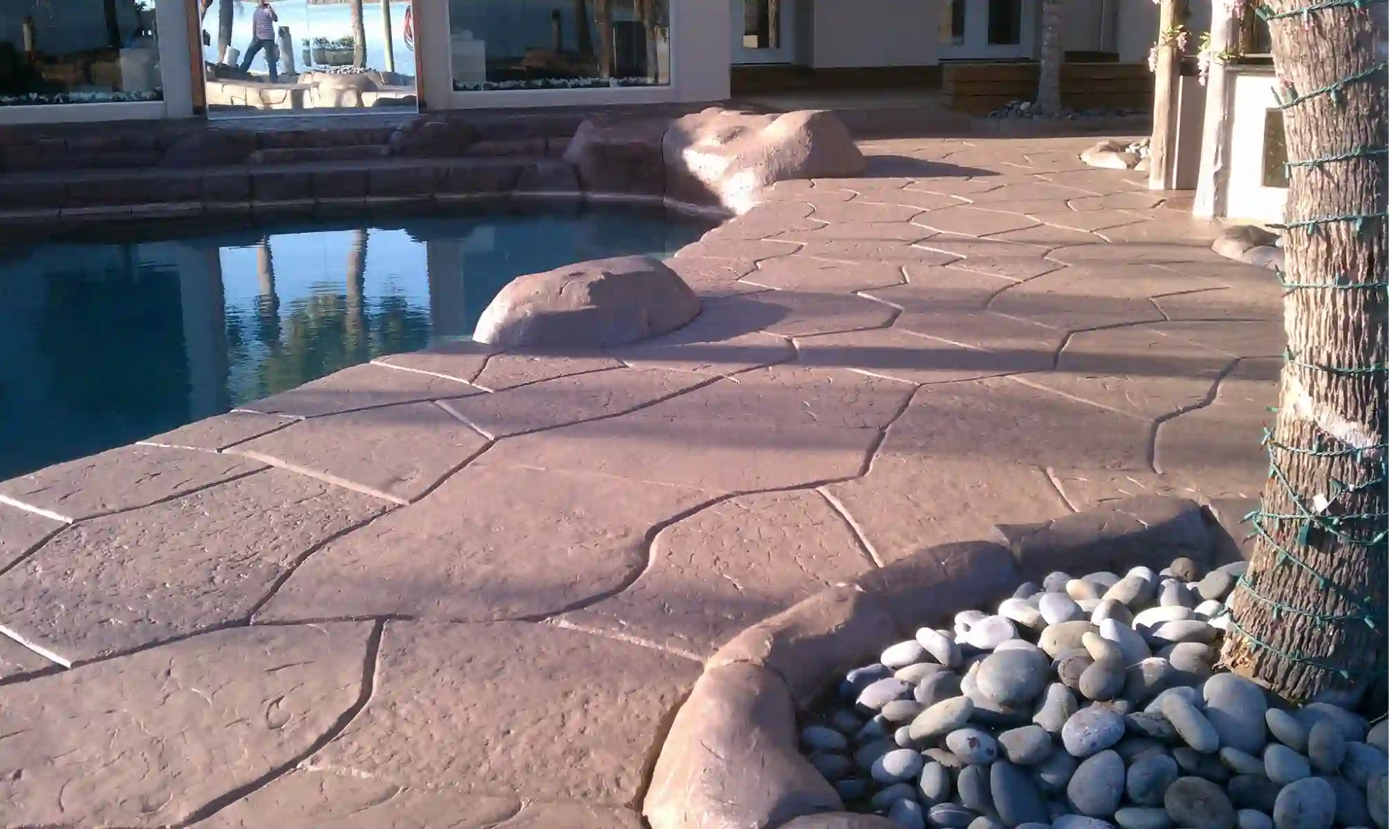 Stamped concrete texture
