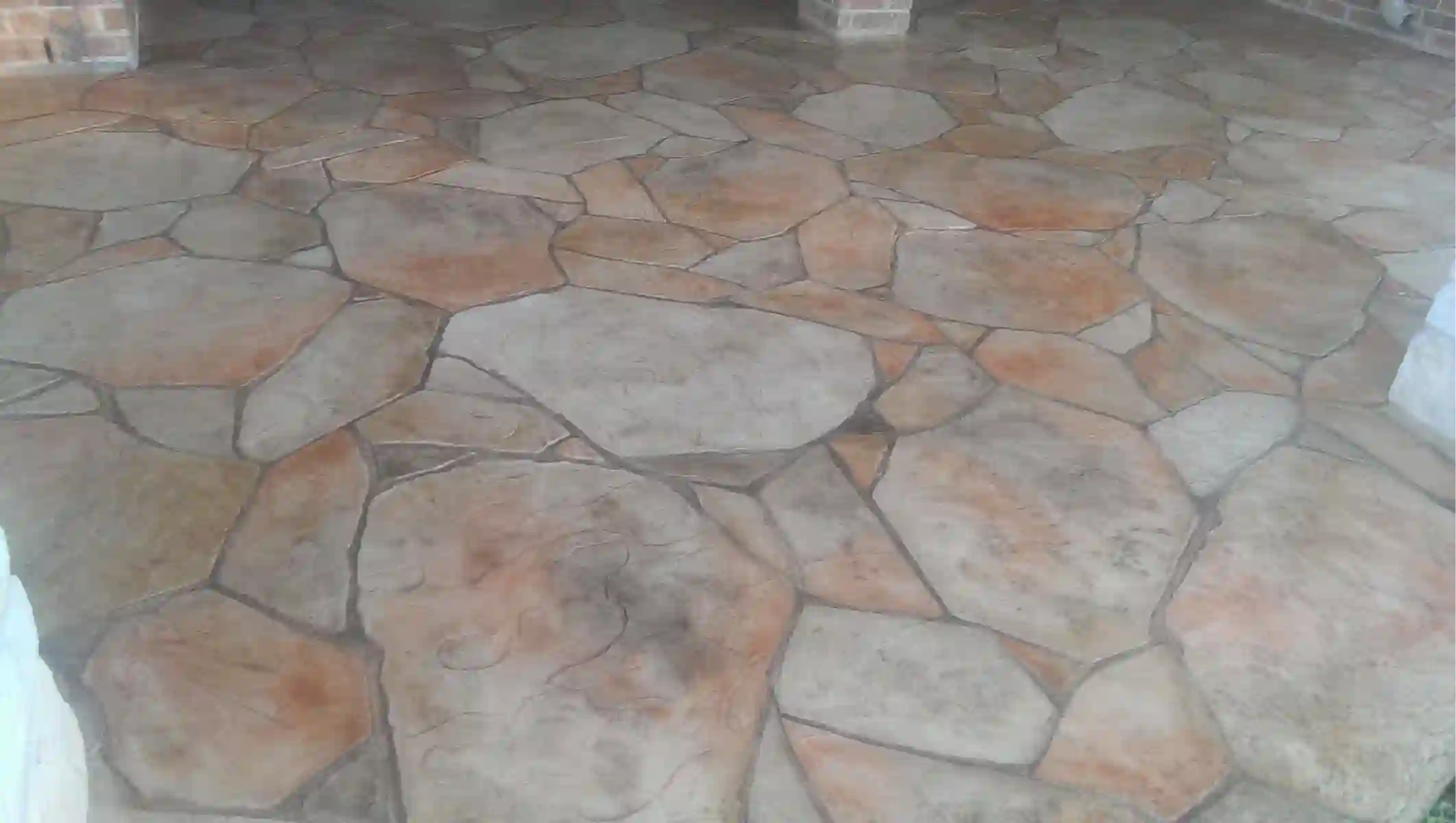 Stamped concrete patio