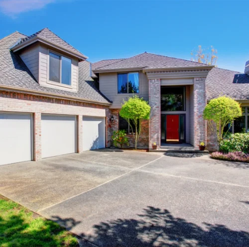 Concrete driveway