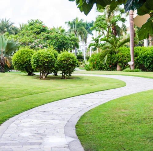 Concrete walkway