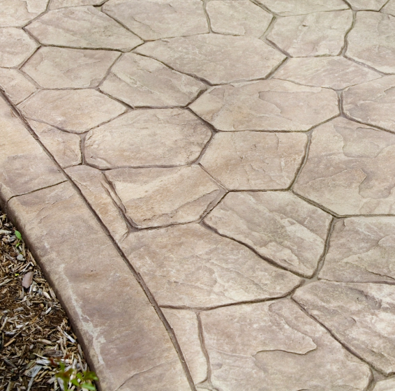 Stamped concrete patio installation in Spring, TX