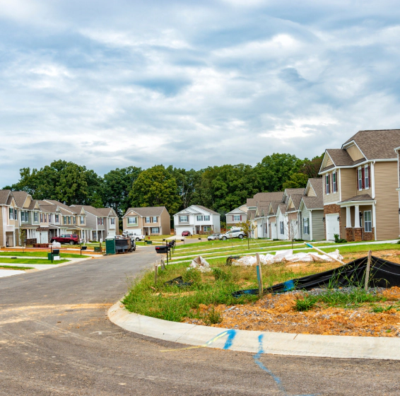 Subdivision paving and concrete road construction in Texas